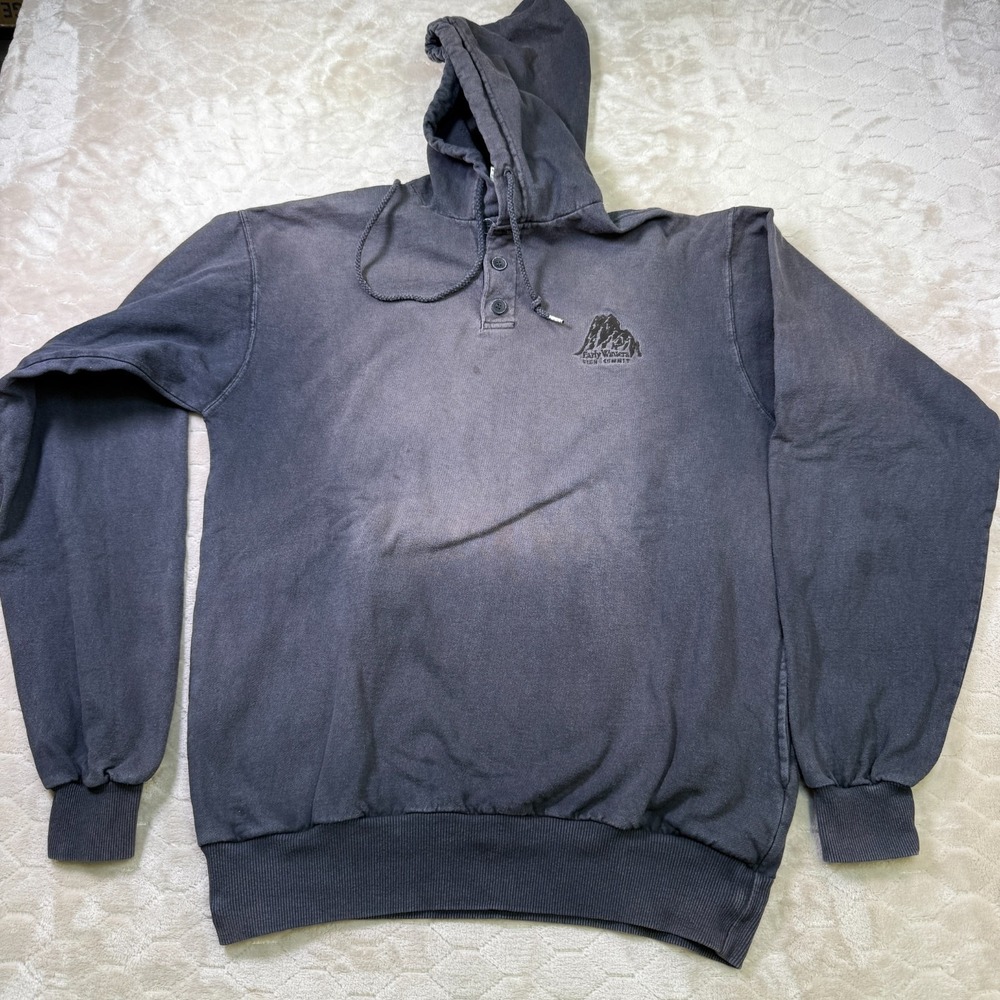 VTG Early Winters Hoodie Sz Md USA Made Faded Worn Pullover